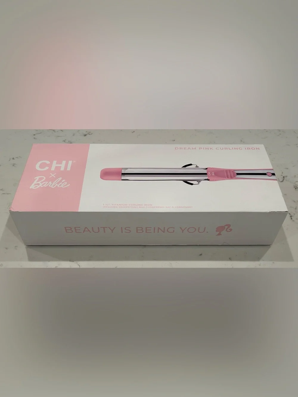 CHI x Barbie Dream Pink Curling Iron, 1 1/4”, 1.25”, Titanium, New Open Box